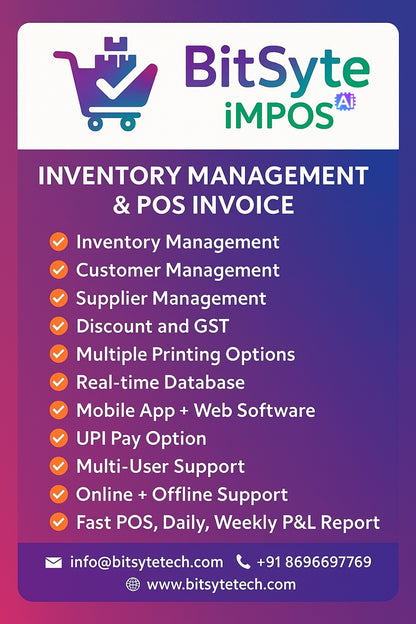 iMPOS- A.I. Simple, smart, and easy to use (12 Months) — our billing software fits every retail business