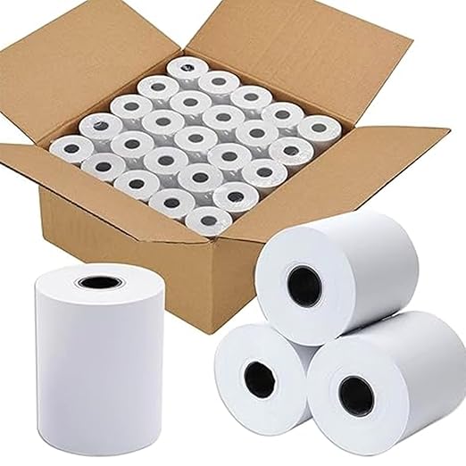 Thermal Receipt Paper Roll - 58mm(2 inch) x 15 Meter (Pack of 50)  Non-Sticky