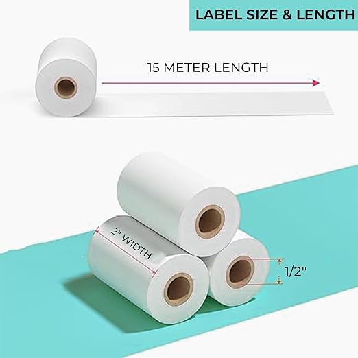 Thermal Receipt Paper Roll - 58mm(2 inch) x 15 Meter (Pack of 50)  Non-Sticky
